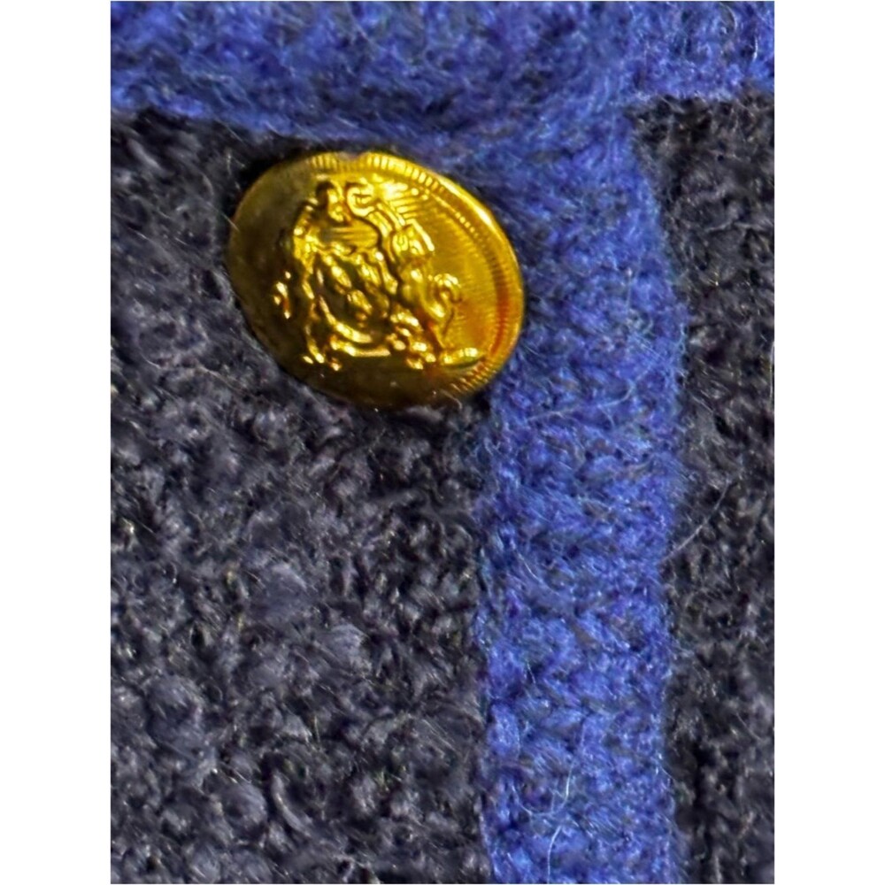 Gap Boucle Cropped wool blend Sweater Jacket in Navy Blue. Women’s Large. - Picture 4 of 6